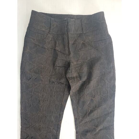 CACHE LUXE Trouser Flare Pants SZ 2 Brocade Textured Fatal-fashion Office Siren - Picture 3 of 10